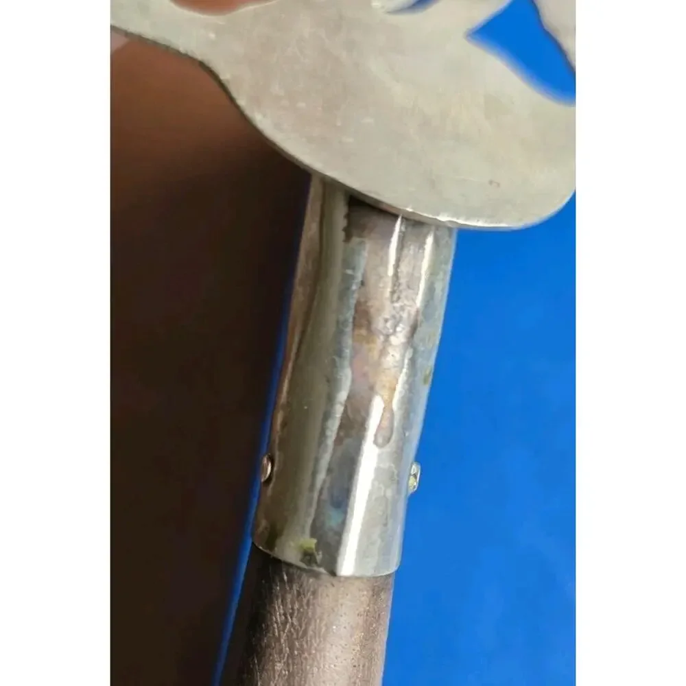 9 Inch Silver Tone Artisan Cake Pie Spatula Server Deer Foliage Dark Wood Handle
